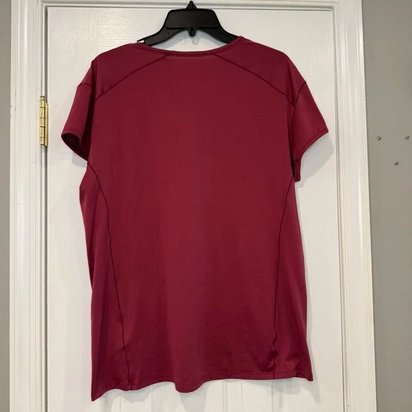 Arc'teryx Kapta Top Short Sleeve Shirt Dark Magenta Pink Womens XL Athletic - Picture 5 of 9